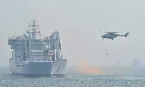 Indias maritime power on full display at Presidential Fleet Review 2022