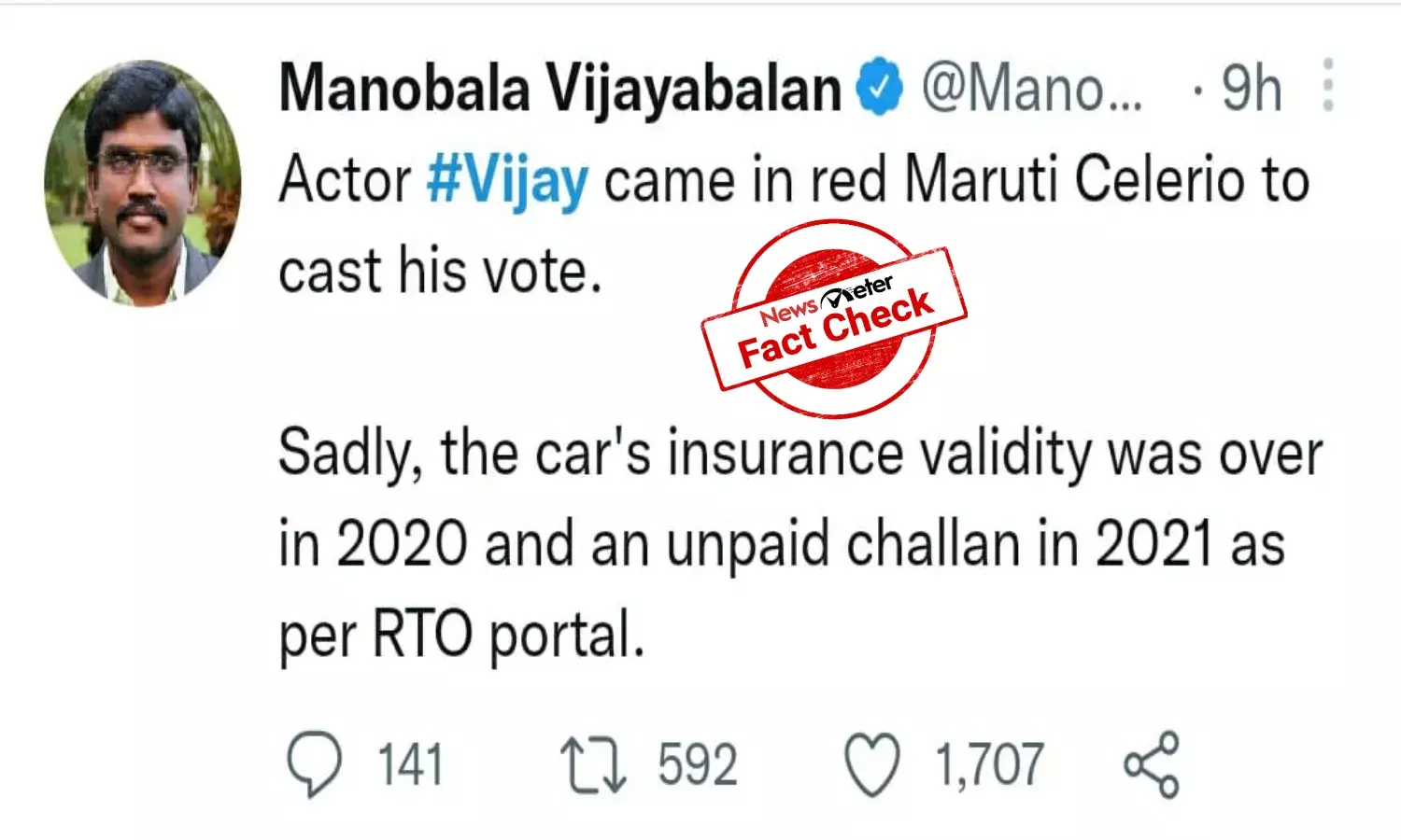 Thalapathy Vijay is not insurance defaulter, viral claims are false