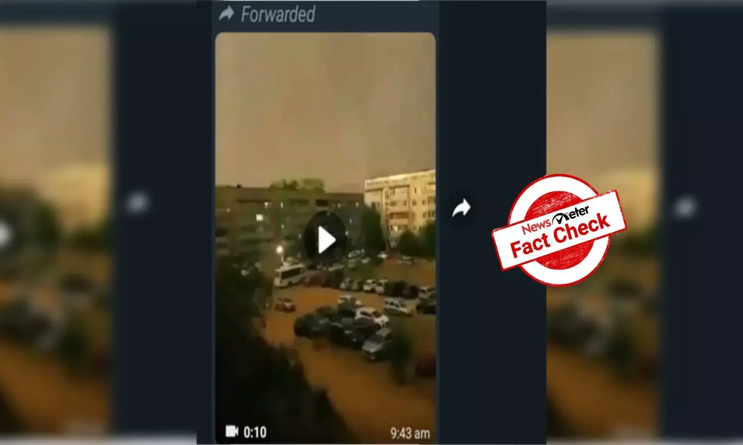Fact Check: Video of lightning strike passed off as Russian attack on Ukrainian city