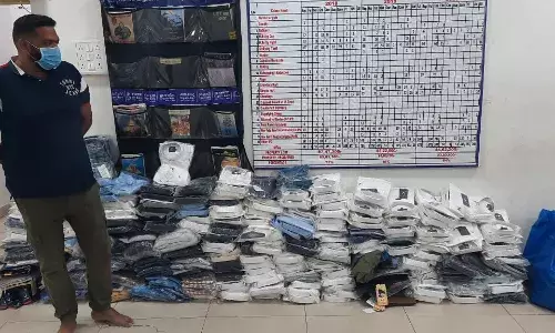 Kothapet man held for selling fake branded clothes, garments worth Rs. 2.24L seized