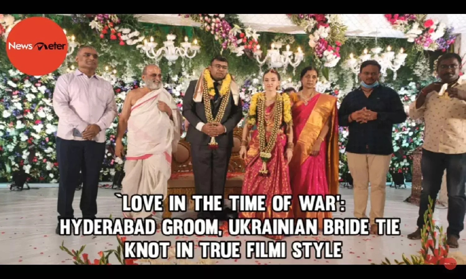 `Love in the time of war: Hyderabad groom, Ukrainian bride tie knot in true filmi style