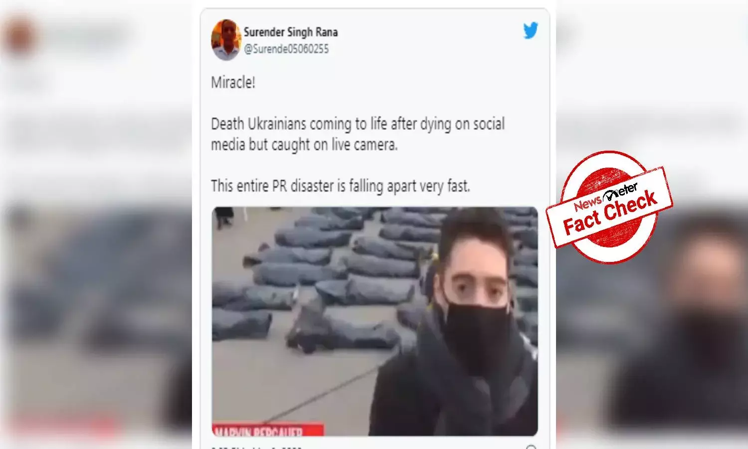 Fact Check: Climate change protest video passed off as Indian reporters faking deaths of Ukrainians