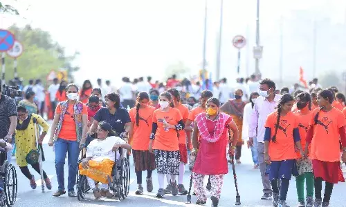 90 specially-abled runners take part in Inorbit Durgam Cheruvu Run 2022