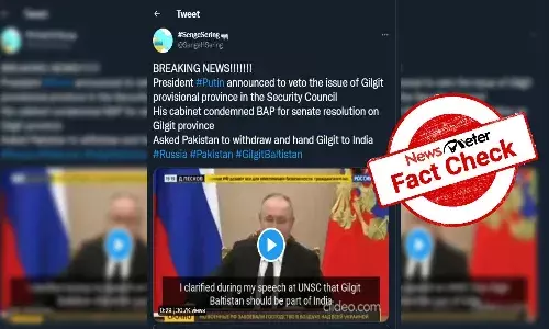 Fact Check: Edited video shows Putin supporting Indias stance on Gilgit Baltistan issue