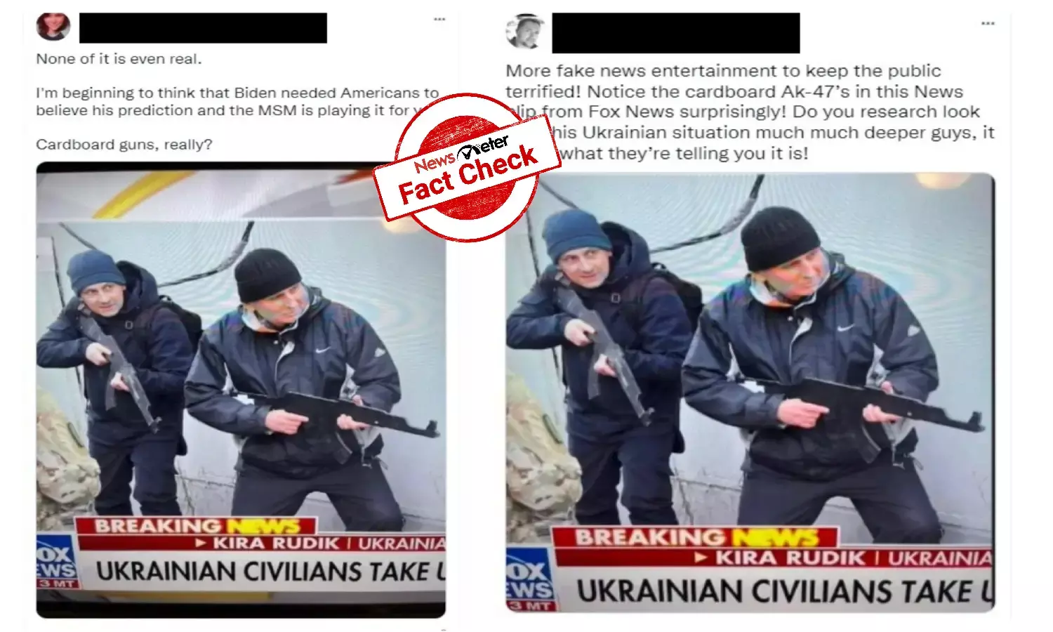 Fact Check: Photo of Ukrainians training with mock rifles shared with fake claims