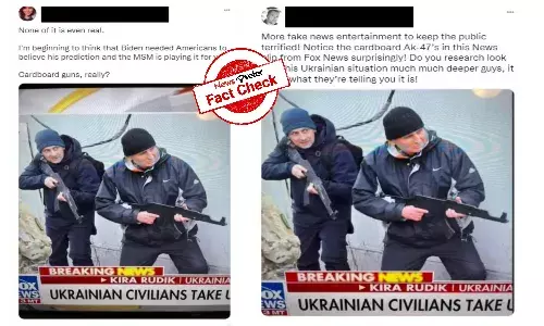 Fact Check: Photo of Ukrainians training with mock rifles shared with fake claims