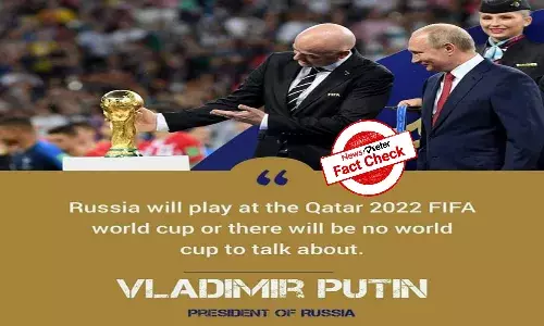 Football World Cup: Putin did not threaten FIFA, viral claims are false