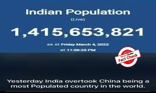 India has not surpassed China to become worlds most populous country