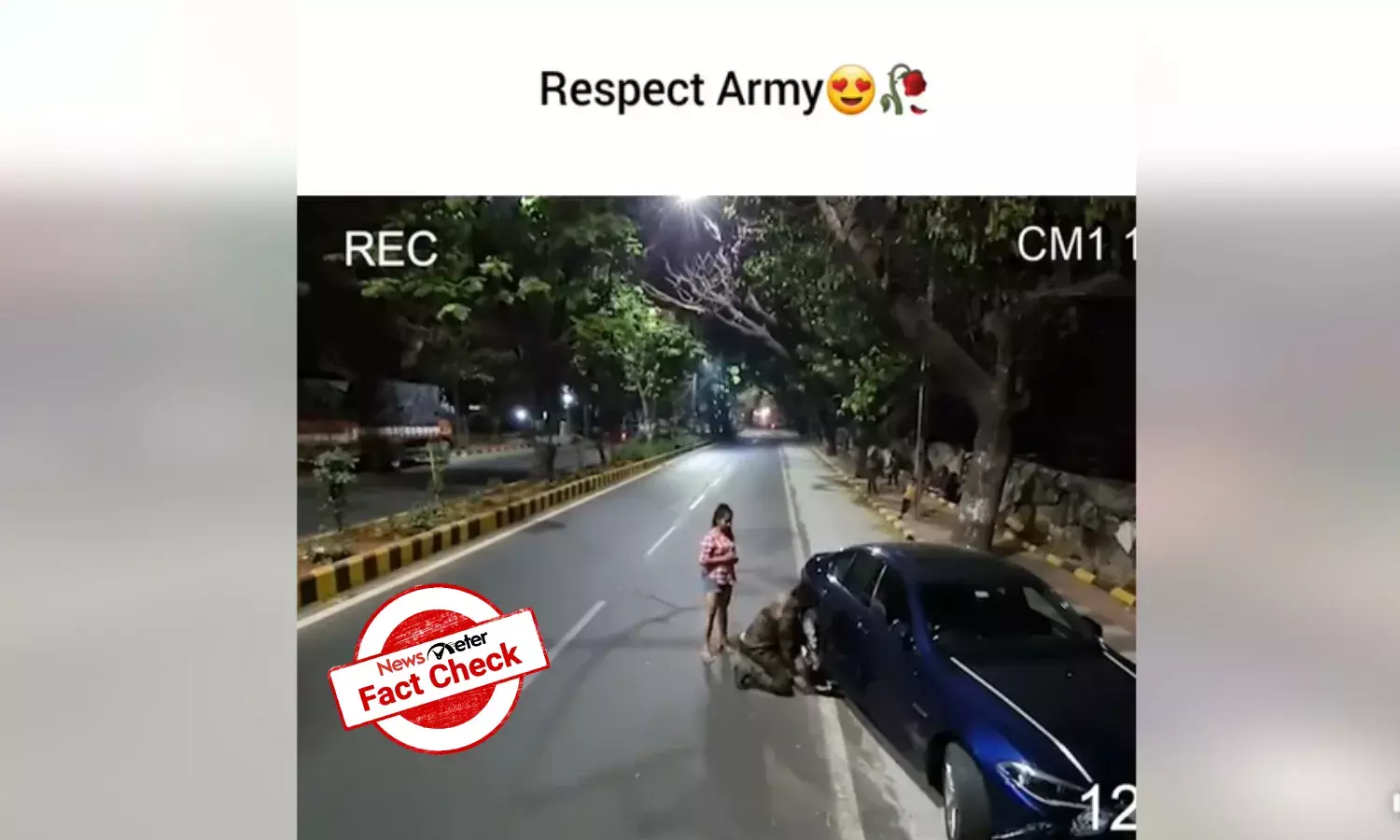 Fact Check: Viral video of Army man helping a stranded woman, fixing a flat tyre is scripted