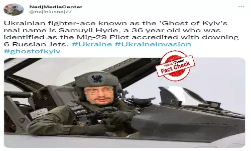 Fact Check: This is not the photo of Ukrainian ace fighter pilot Ghost of Kyiv
