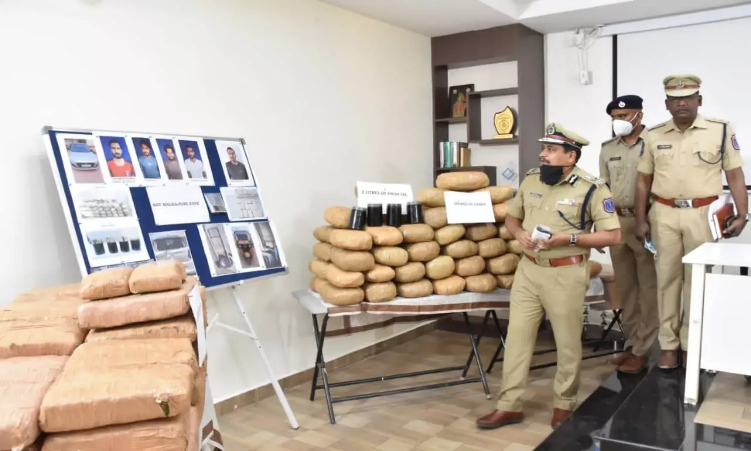 Rachakonda police bust 2 drug rackets, seize 222 kg ganja