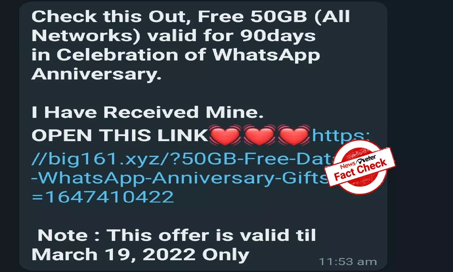 Fact Check: Beware! Free 50GB internet bundle bait is scam