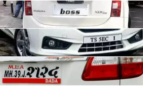 Hyderabad: Fine up to Rs 1000 for wrong no plates, black tinted glass; Checks  begin from Mar 20th