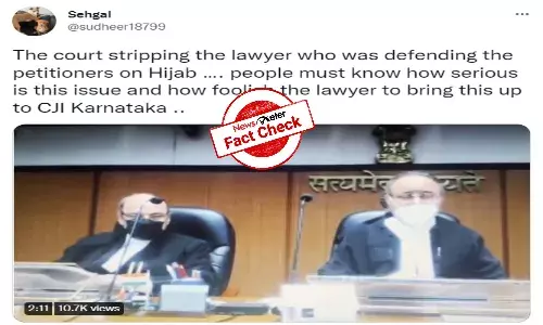 Video of Karnataka HC reprimanding lawyer not related to hijab case