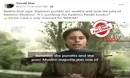 Fact check: Video of Barkha Dutt about exodus of Kashmiri Pandits is edited