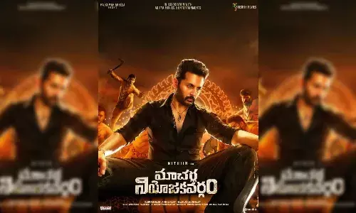 Nithiins mass avatar from Macherla Niyojakavargam goes viral.   Take a look