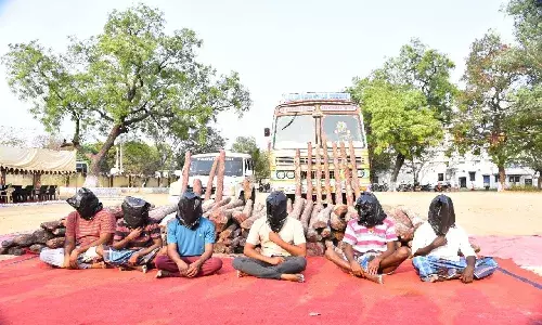 Chittoor: International smuggler among 6 held with 4 tonnes of red sanders