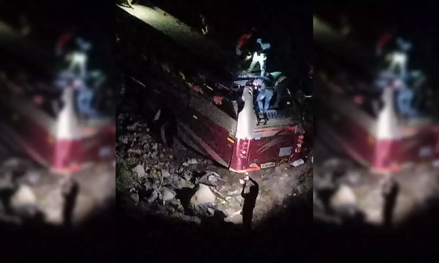 Celebration turns catastrophe: Overspeeding bus falls into gorge in Chittoor; kills 8, injures 45