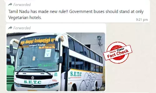 Did TN govt ask STC drivers to stop buses at vegetarian eateries only?