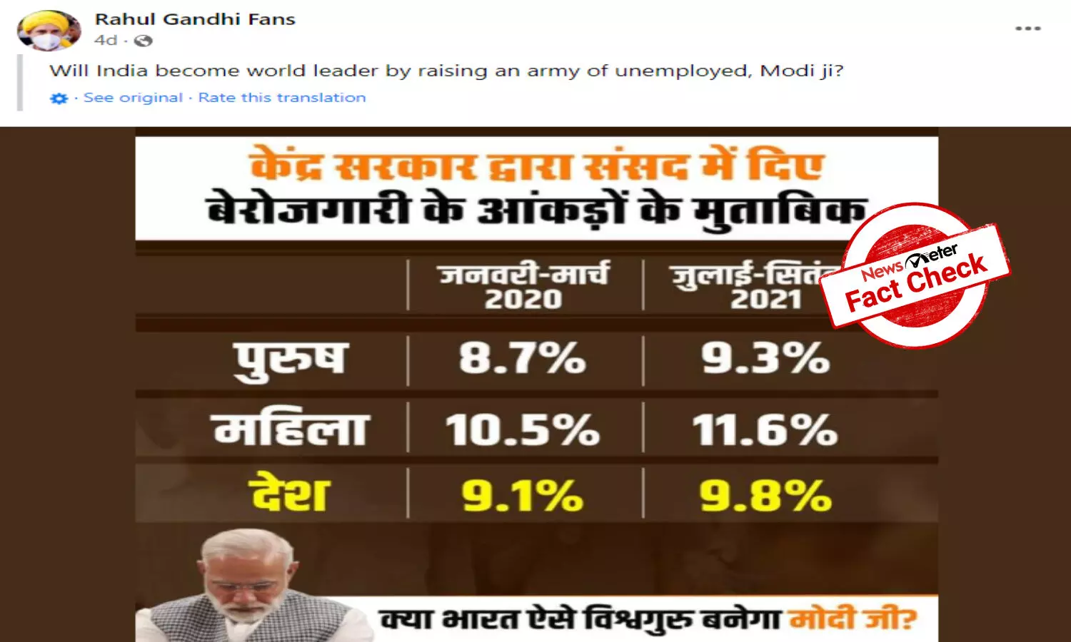 Viral post about unemployment figures is misleading