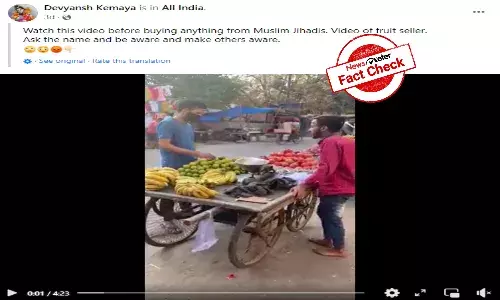 Scripted fruit vendors video shared with a communal spin