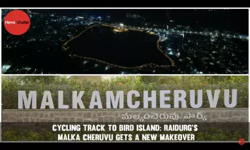 Cycling track to bird island: Raidurgs Malka Cheruvu gets a new makeover