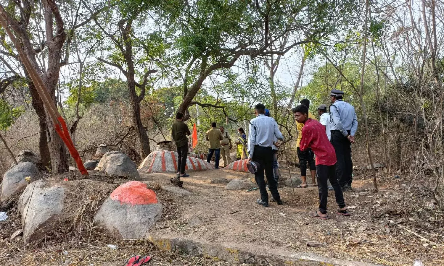 Saffronisation of campus: A dilapidated structure converted into Ram Mandir inside UoH campus