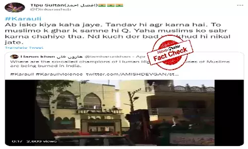 Fact Check: Video of men waving saffron flags in Karnataka falsely linked to Karauli violence