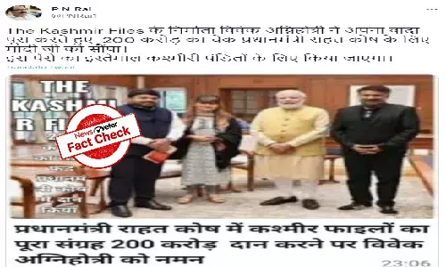 The Kashmir Files: Vivek Agnihotri did not donate Rs 200 crore to PMs relief fund