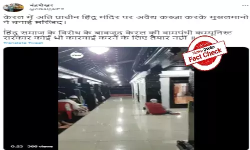 No temple has been converted into mosque in Kerala, viral message is false