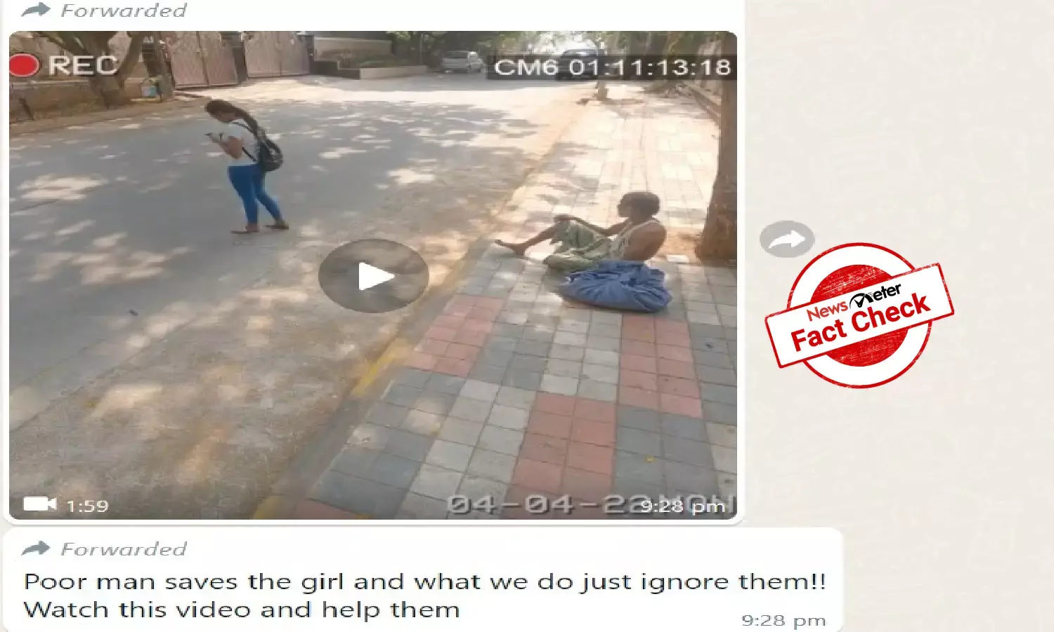 Video of poor man saving girl from speedy car is scripted