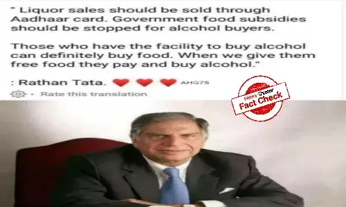 Fact Check: Ratan Tatas fake statement about liquor goes viral