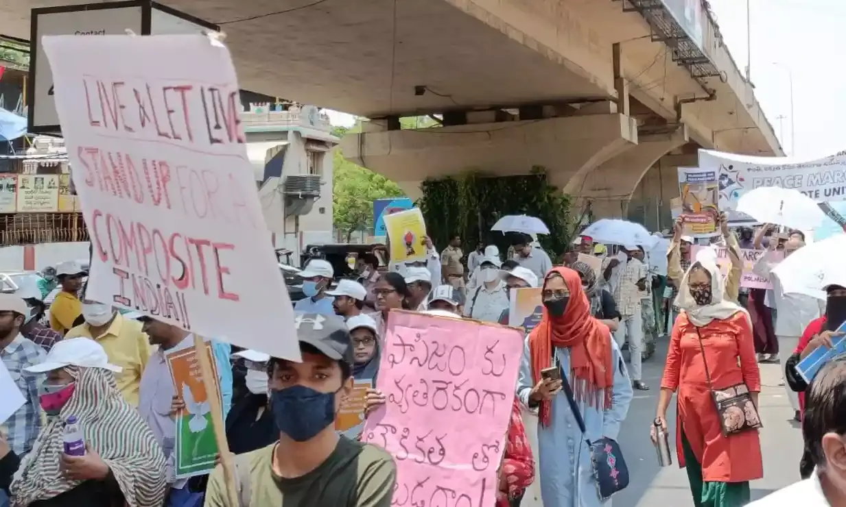 Say no to communal violence: Over 300 people attend Peace March in Hyderabad