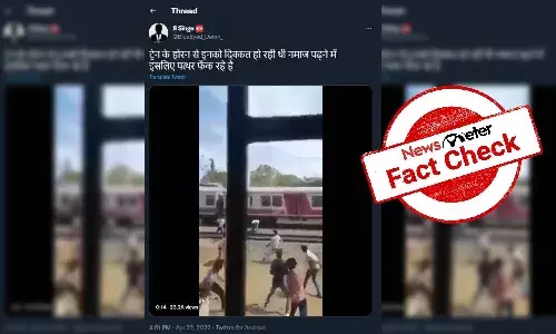 Fact Check: Video of TN students pelting stones at train given shared with communal twist