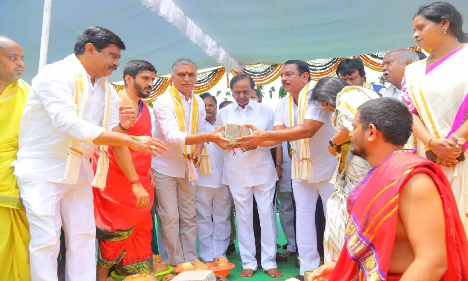 Foundation stone for TIMS Alwal, LB Nagar, Sanath Nagar laid