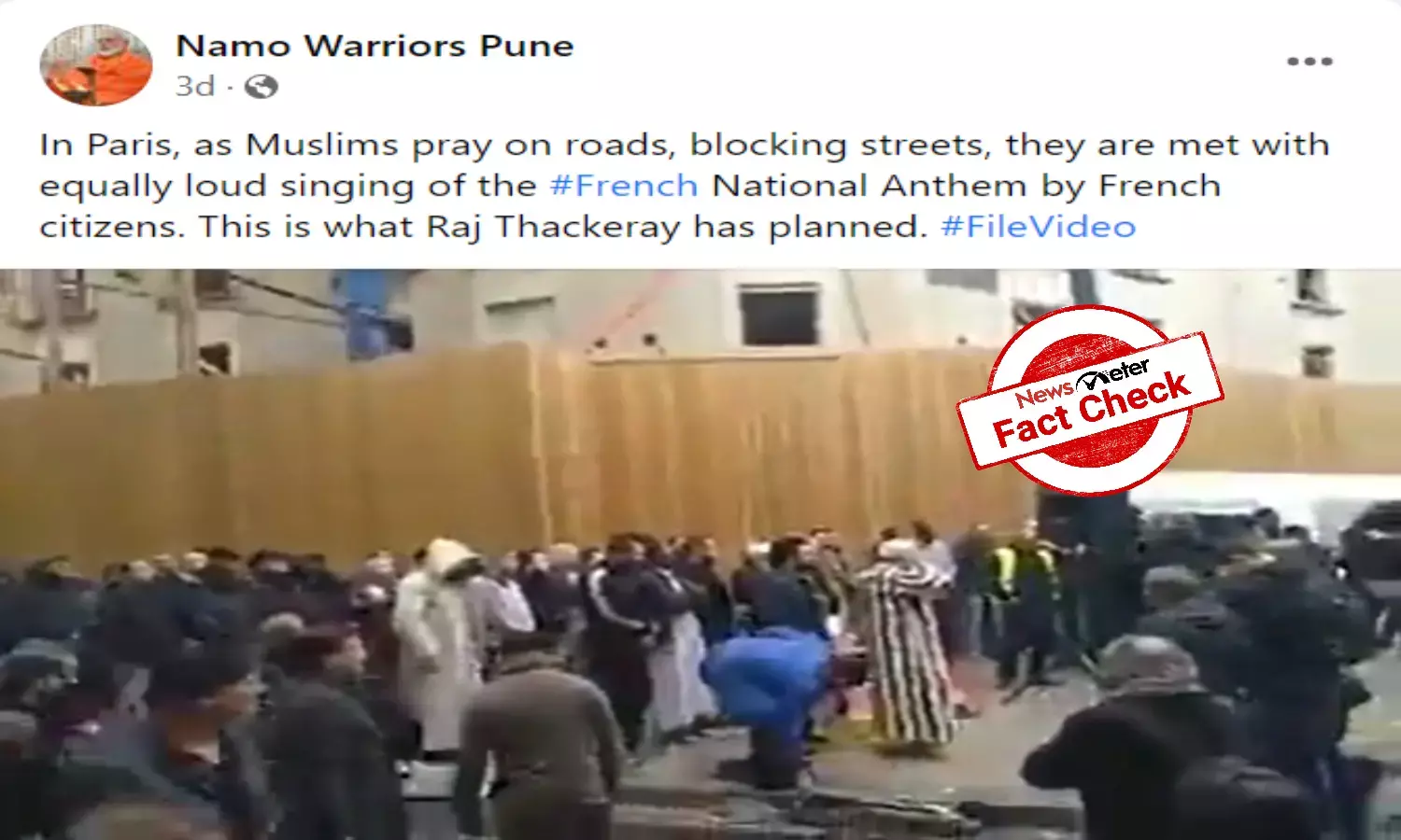 Fact Check: Old video of Paris protest falsely linked to Raj Thackerays loudspeaker diktat
