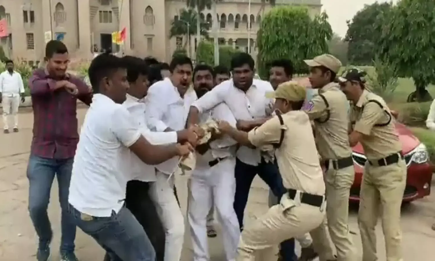 OU police seek 15-day judicial custody for 18 NSUI students who assaulted women cops