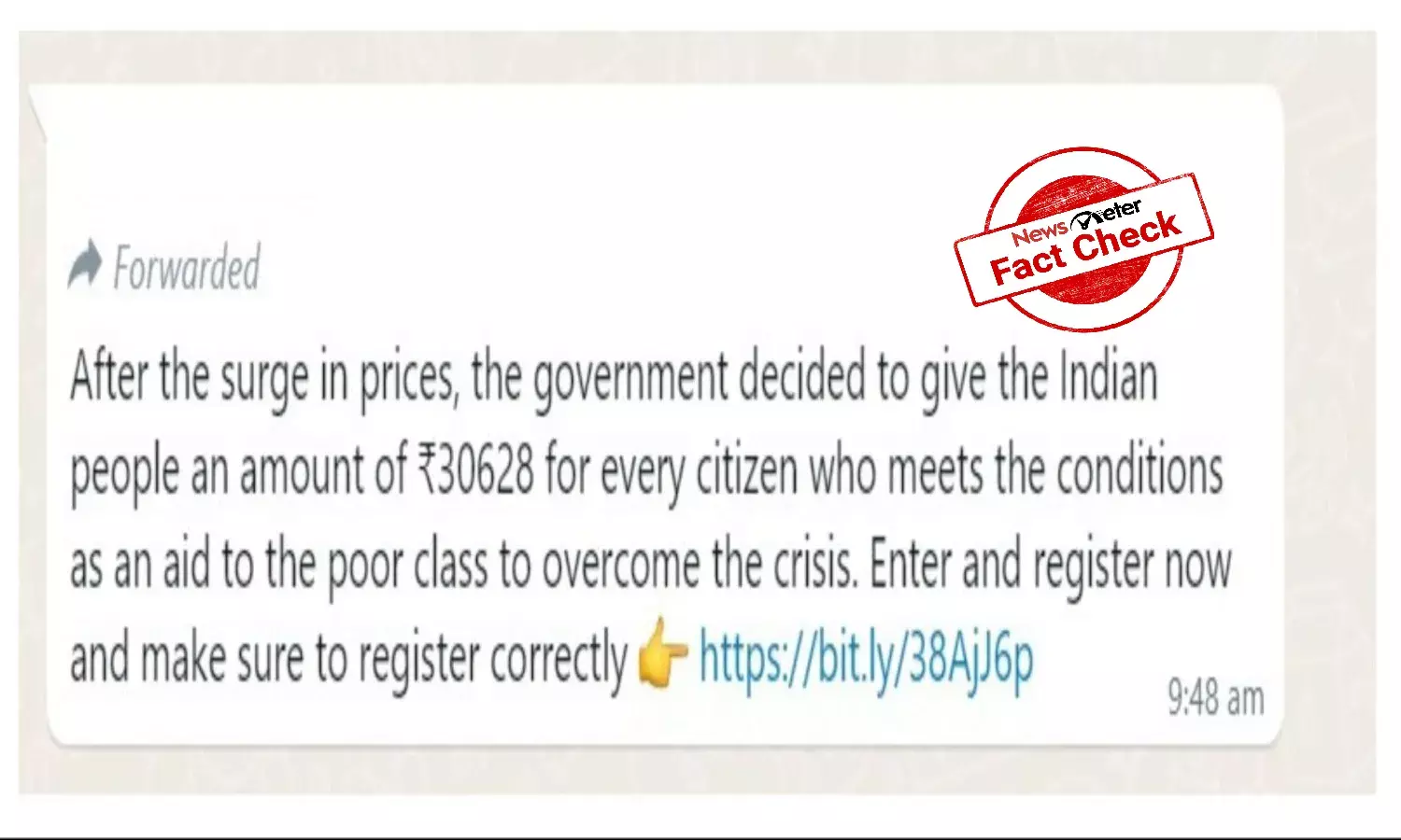 Fact Check: Centre is not giving away Rs. 30,628 to poor citizens; viral message is hoax