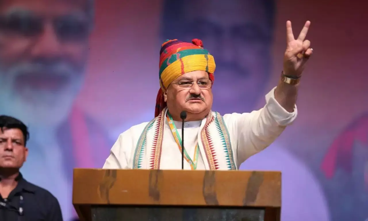 `Telangana Razakar Samiti: Nadda lampoons KCR government, calls it `land mafia