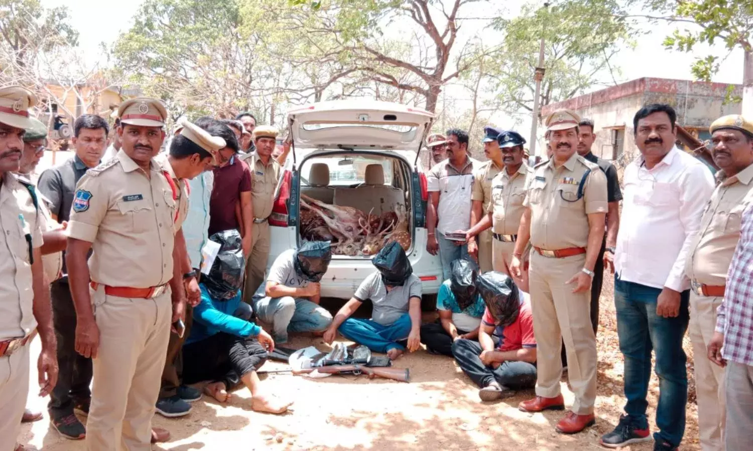 Poaching: 6 arrested for killing two deer in Kamareddys Polkampally forest