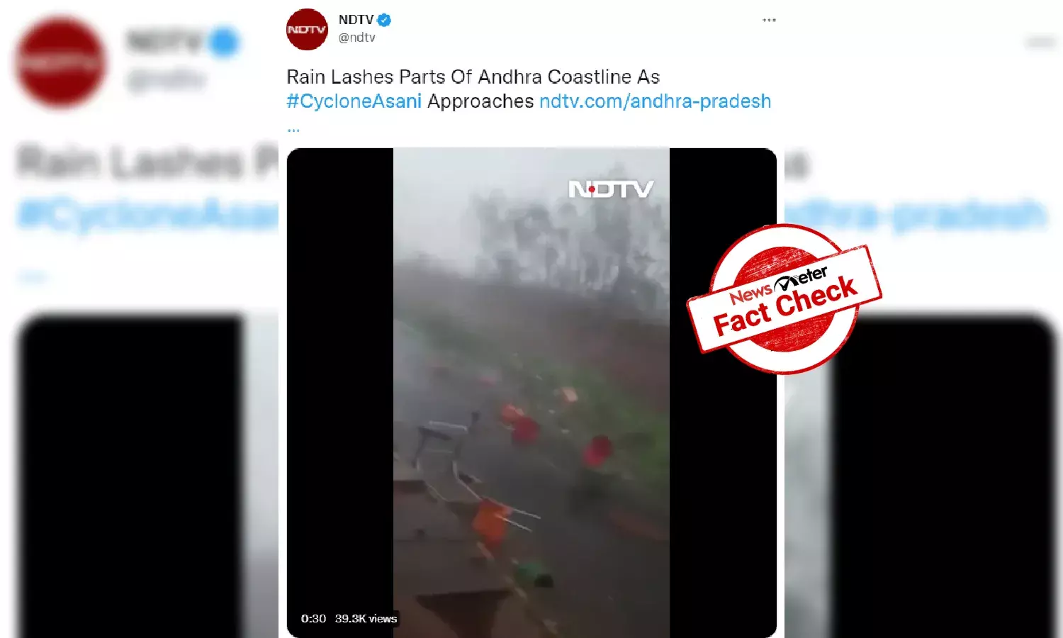 Fact Check: Old video of heavy rains in Hubli shared as Cyclone Asani lashing AP