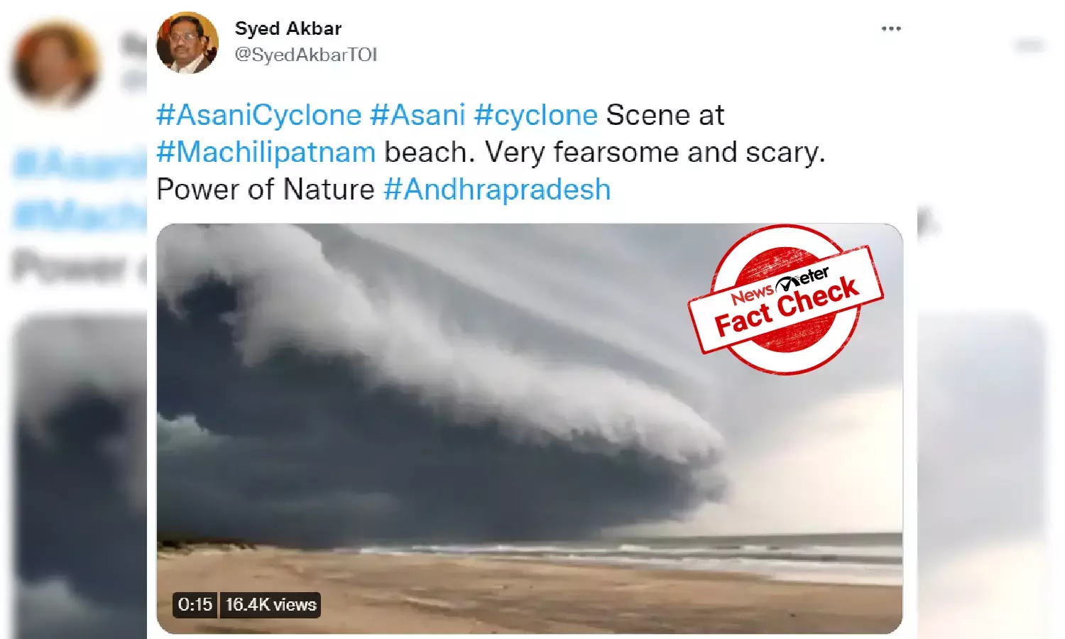 Fact Check: Is this a video of Cyclone Asani in APs Machilipatnam beach? Find out the truth