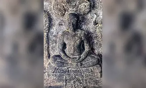 Buddha sculptures found carved on Suryanarayana, Papanaseswara temples in Alampur