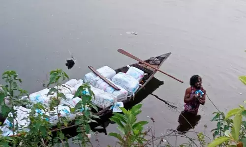 Police seize ganja after hot chase: Ganja-laden vehicle plunges into reservoir in ASR