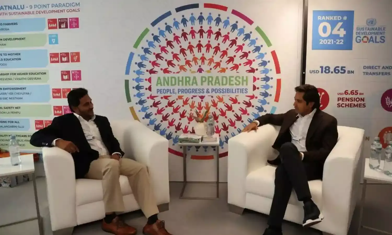 AP pavilion@Davos: Jagan pitches for `decarbonized economy; clocks Rs 16k Cr investment