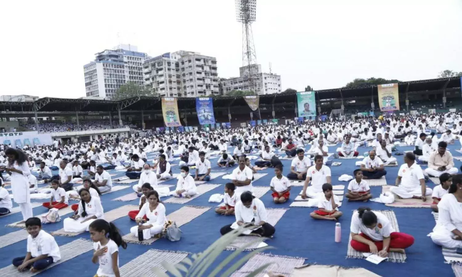 Make Yoga part of Your Life: Over 10,000 people attend Yoga Utsav in Hyderabad