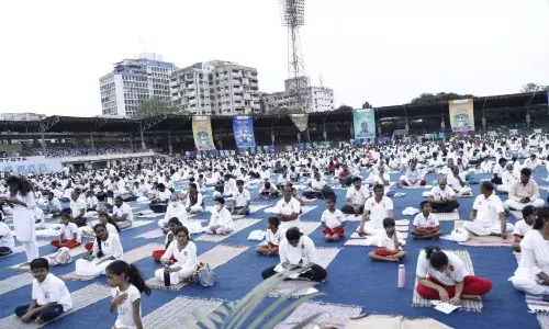 Make Yoga part of Your Life: Over 10,000 people attend Yoga Utsav in Hyderabad