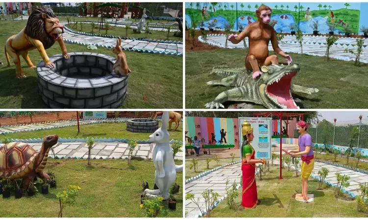 Meet the hare that tricked a lion, the turtle that beat a rabbit at Narayanpet Panchatantra park