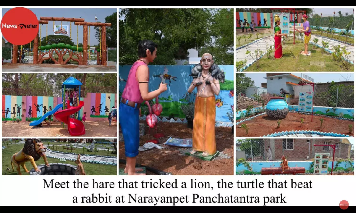 Meet the hare that tricked a lion, the turtle that beat a rabbit at Narayanpet Panchatantra park