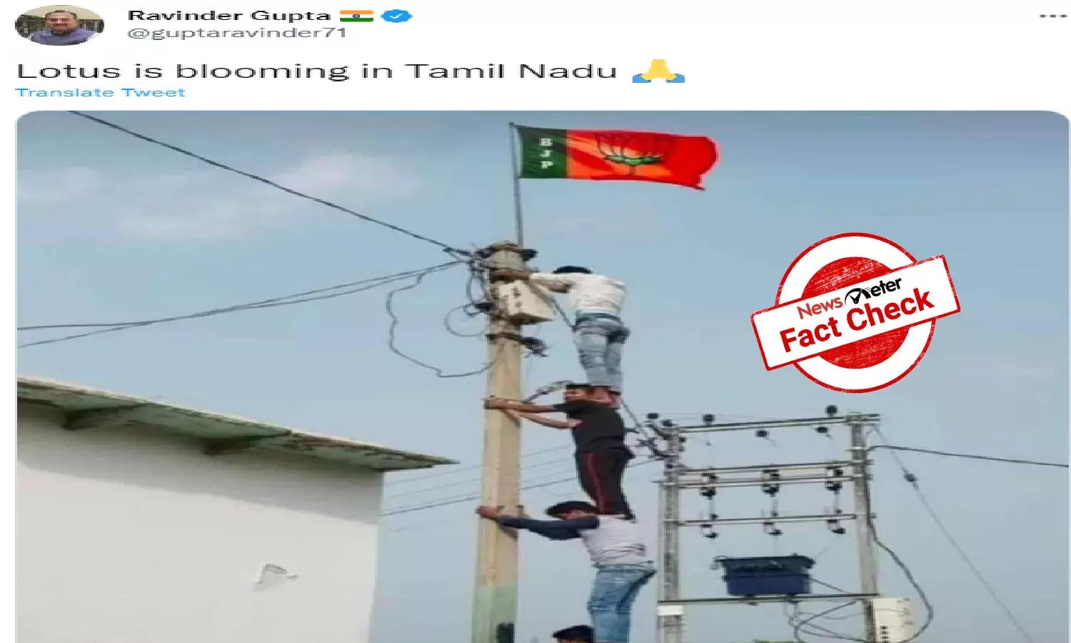 Fact Check: BSP flag becomes BJP flag in this viral edited photo